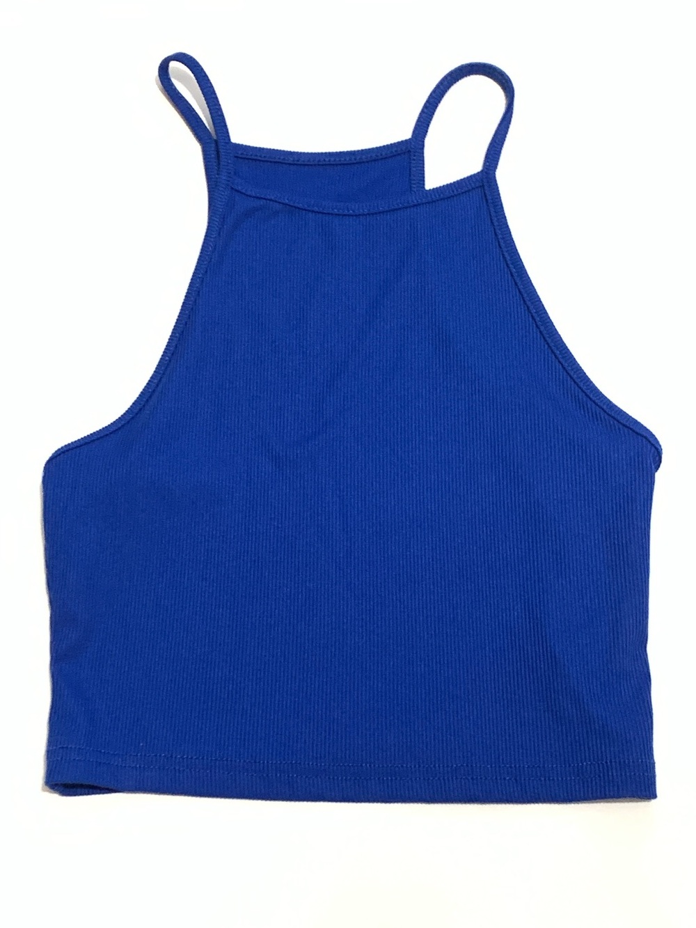 Classic Women's High-Neck Cami Tank Top - Royal Blue